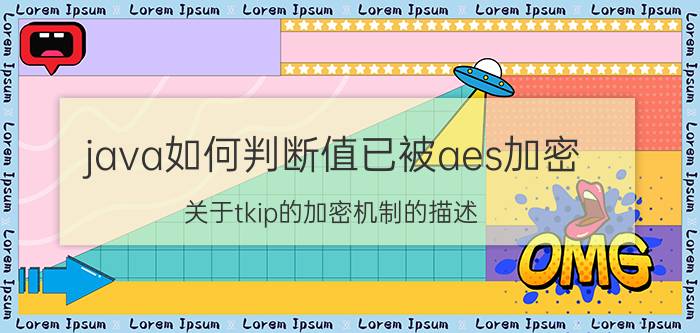 java如何判断值已被aes加密 关于tkip的加密机制的描述？